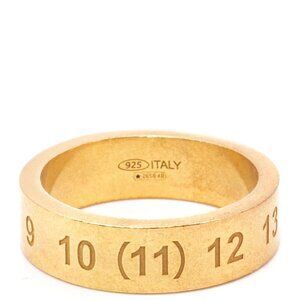 BNWT AW22 MAISON MARGIELA NUMBER LOGO THICK RING GOLD S & M